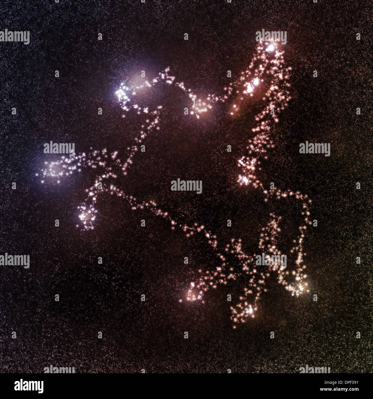 Illustrazione di stellato cavallo alato outer space galaxy Foto Stock