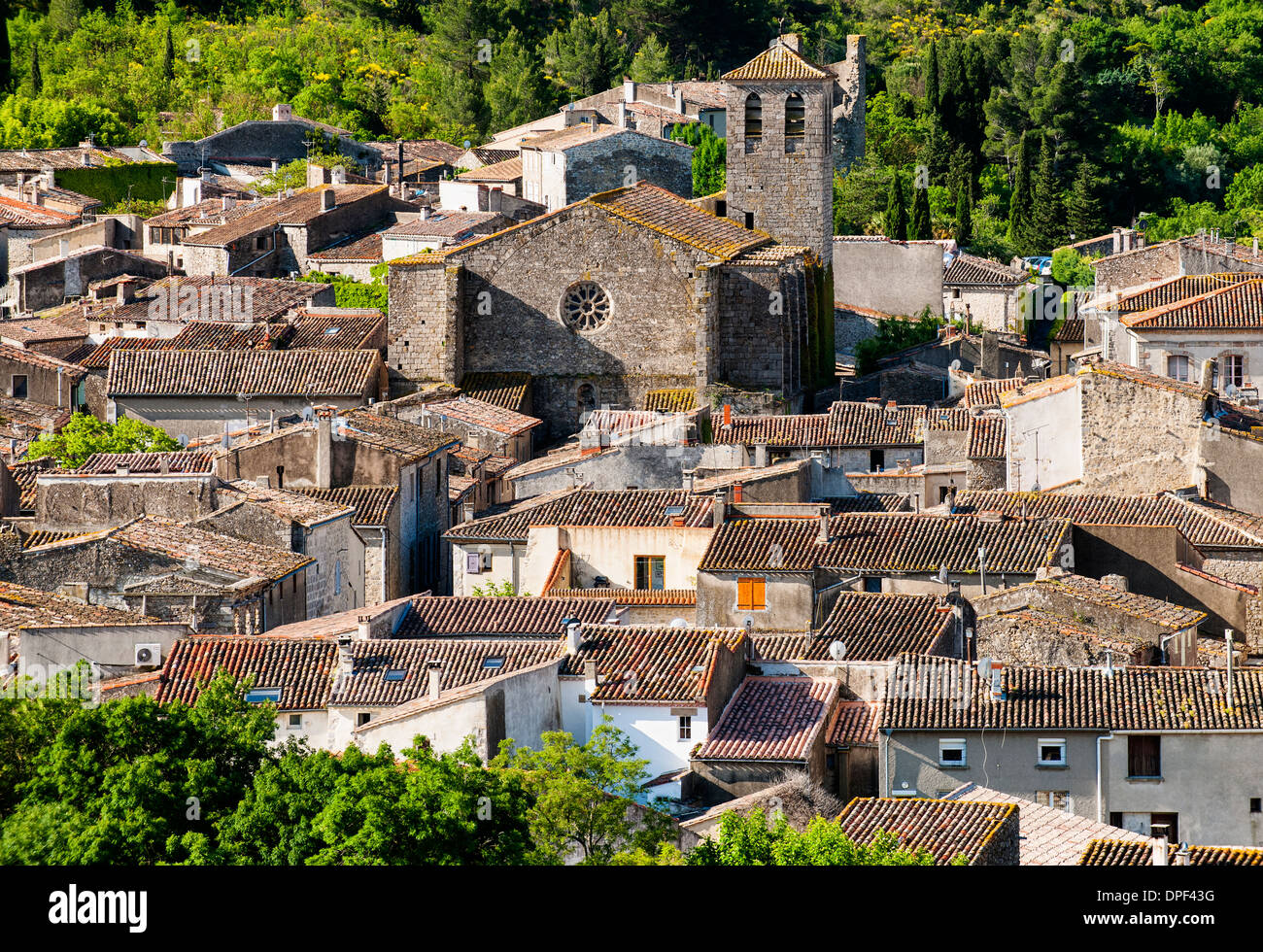 Lagrasse, Paese Cataro, Languedoc-Roussillon, Francia Foto Stock