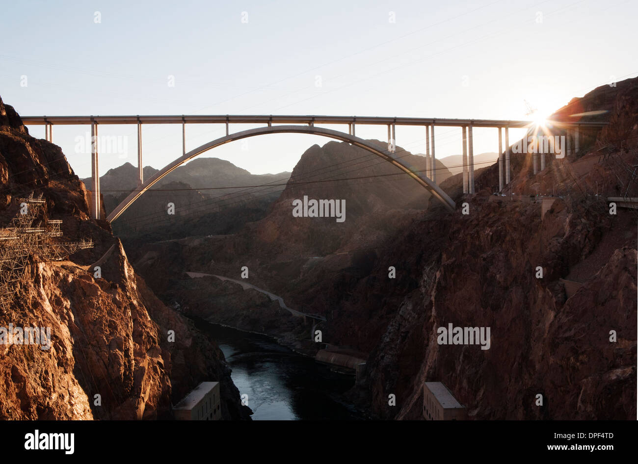 Ponte sul fiume Colorado, Nevada, STATI UNITI D'AMERICA Foto Stock