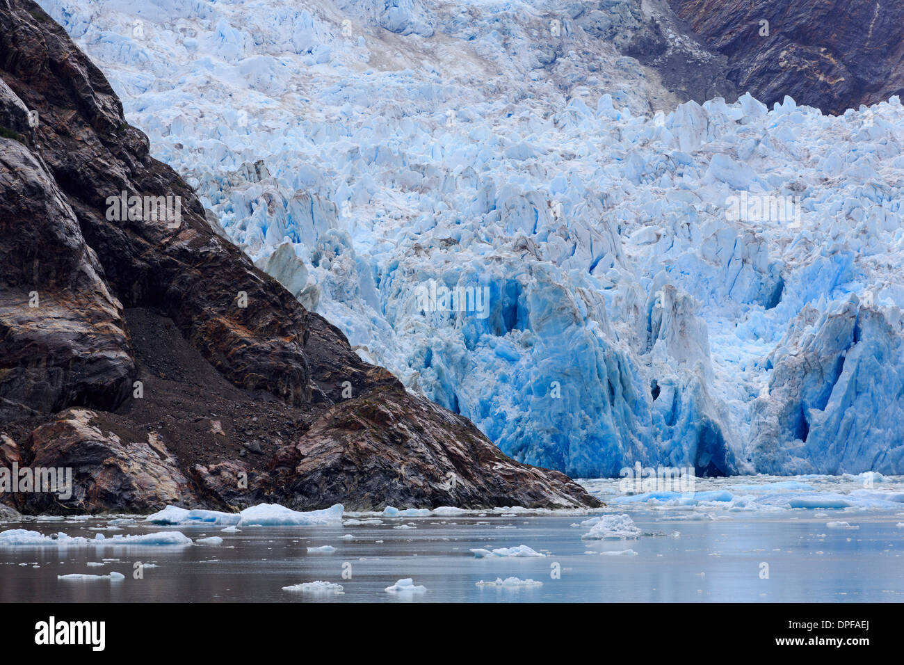 Sawyer Glacier in Tracy Arm Fjord, Alaska, Stati Uniti d'America, America del Nord Foto Stock
