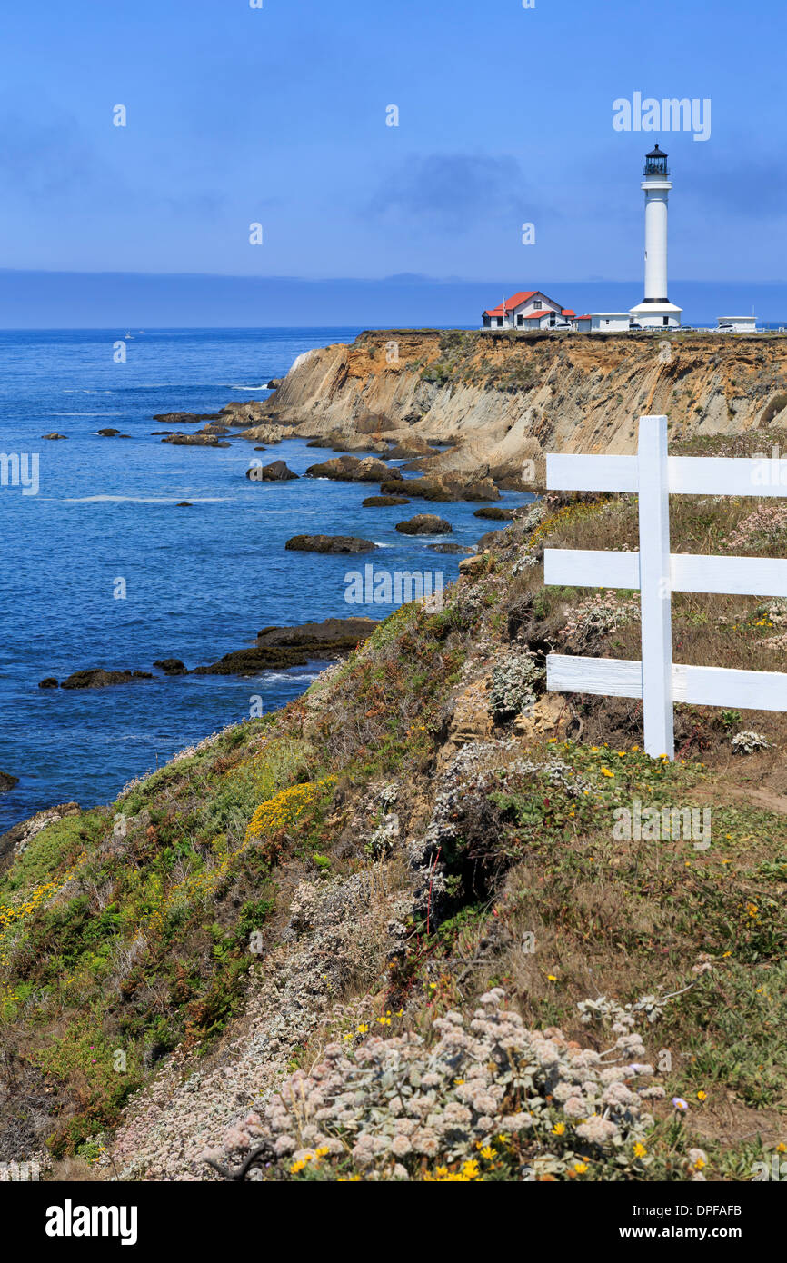 Punto Arena Lighthouse, California, Stati Uniti d'America, America del Nord Foto Stock
