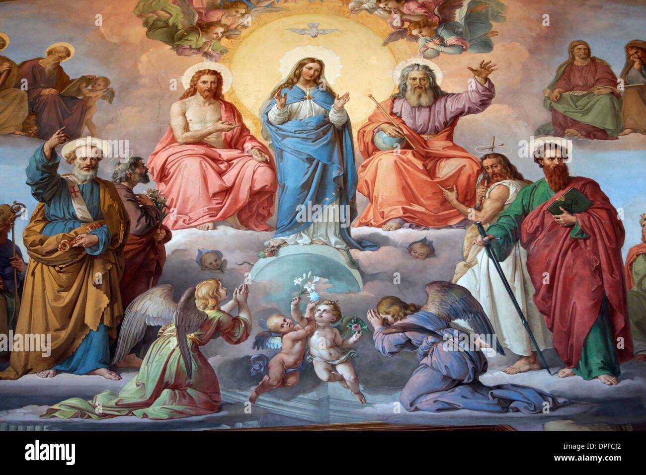 Vergine Maria e Gesù e Dio, il Museo del Vaticano, Vaticano, Roma, Lazio, l'Italia, Europa Foto Stock