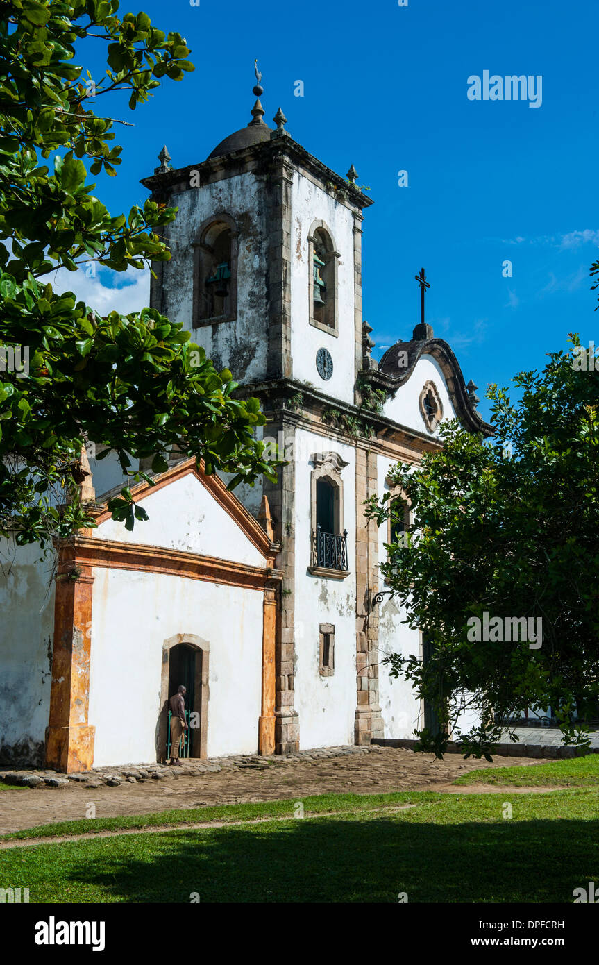 Santa Rita chiesa di Paraty, a sud di Rio de Janeiro, Brasile, Sud America Foto Stock