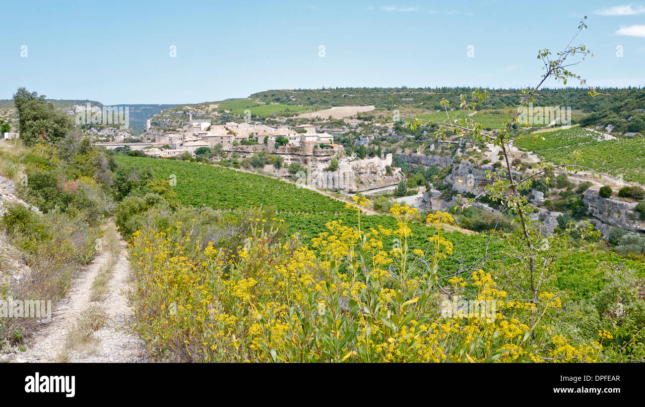 Il villaggio storico di Minerve, Hérault, Francia Foto Stock