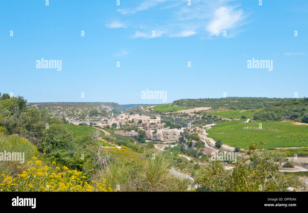 Il villaggio storico di Minerve, Hérault, Francia Foto Stock