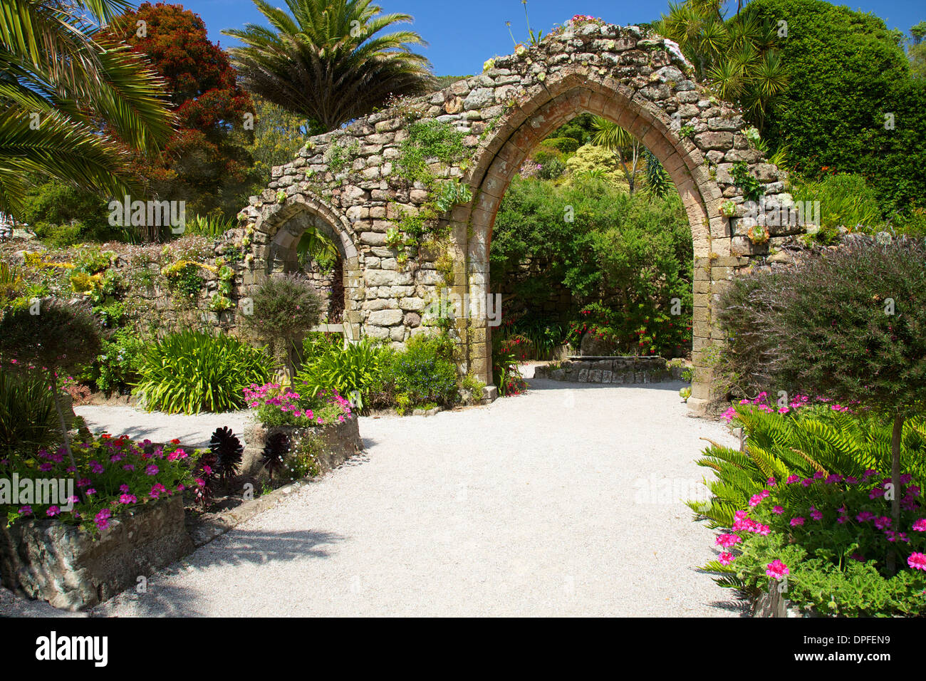 Abbey Gardens, Isola di Tresco, isole Scilly, Regno Unito, Europa Foto Stock