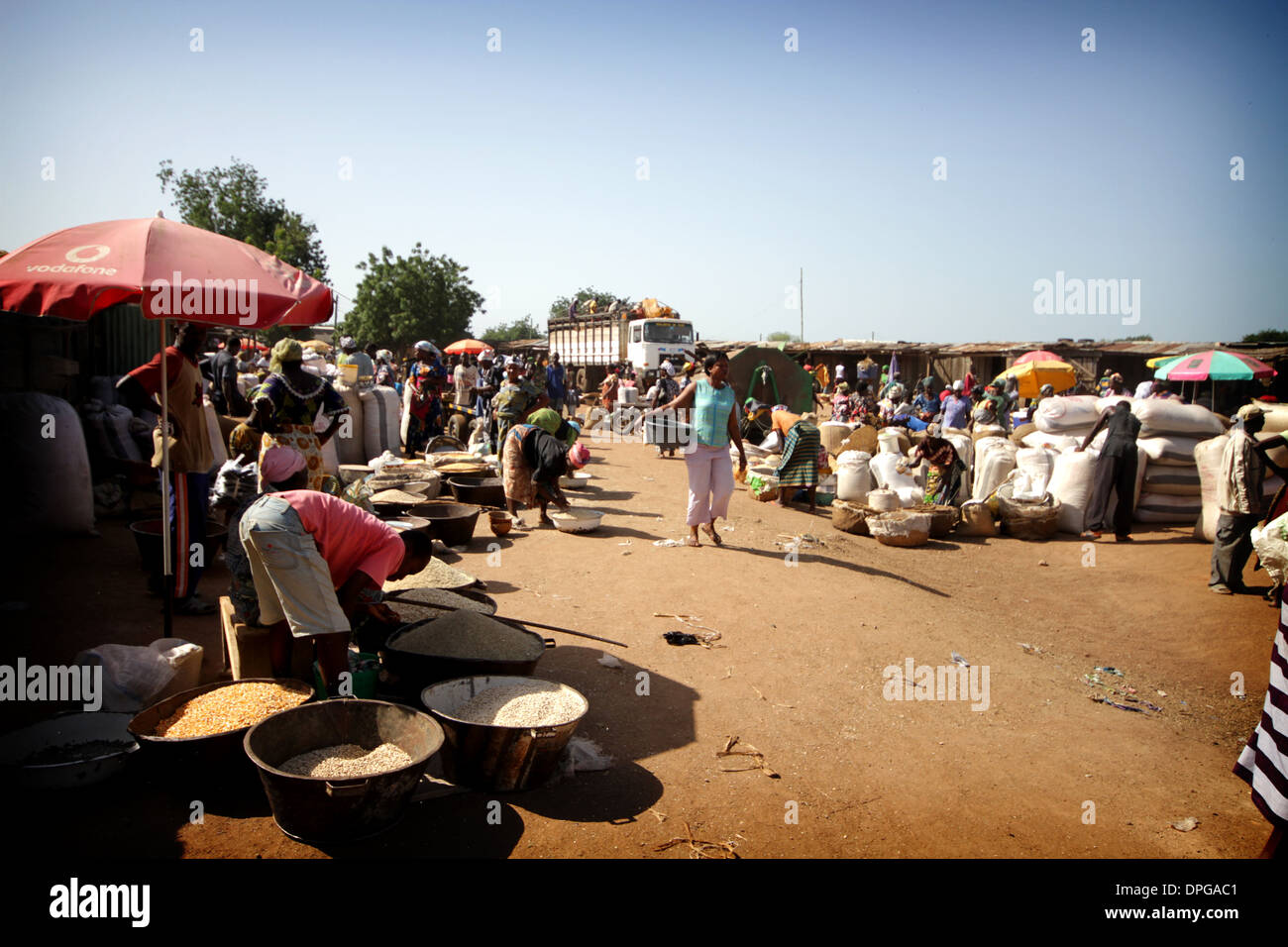Luogo di mercato in Ghana Village, Upper East Regione, Ghana Foto Stock