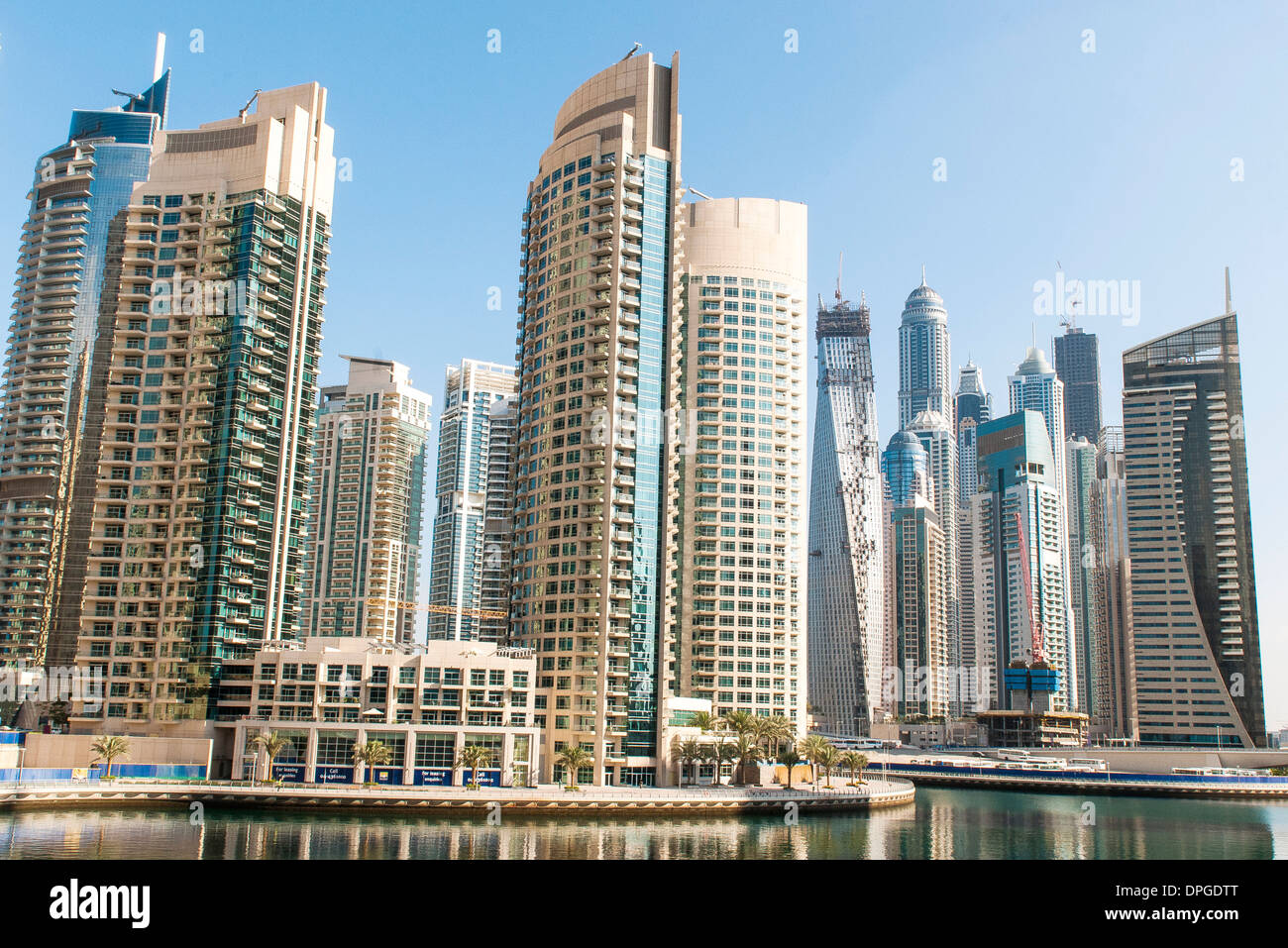 I moderni grattacieli, Dubai, Emirati Arabi Uniti Foto Stock