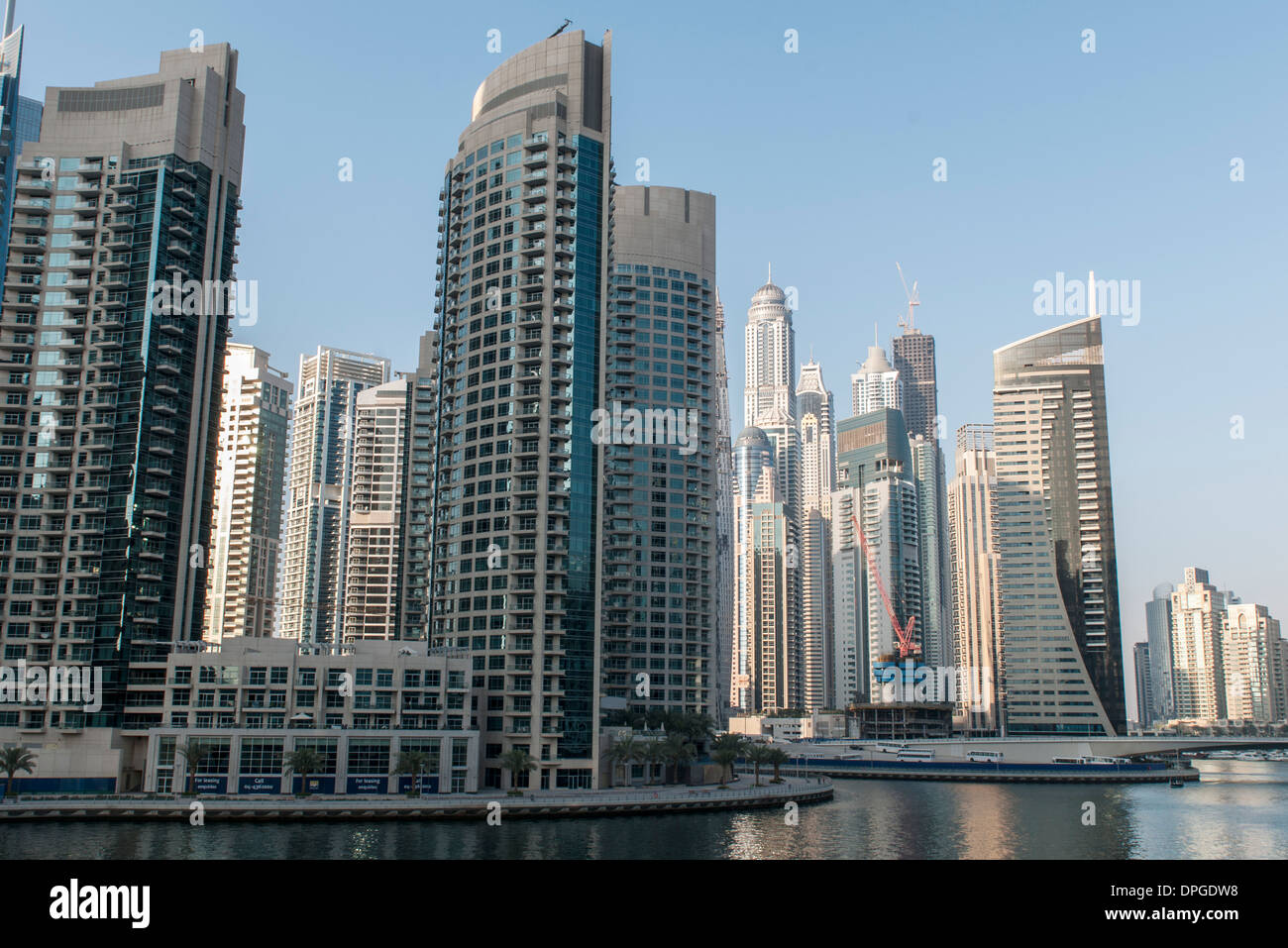 I moderni grattacieli, Dubai, Emirati Arabi Uniti Foto Stock