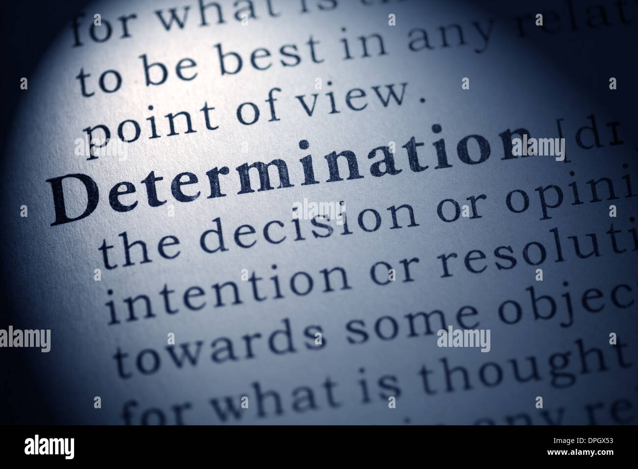 Fake Dizionario, definizione del dizionario di determinazione. Foto Stock