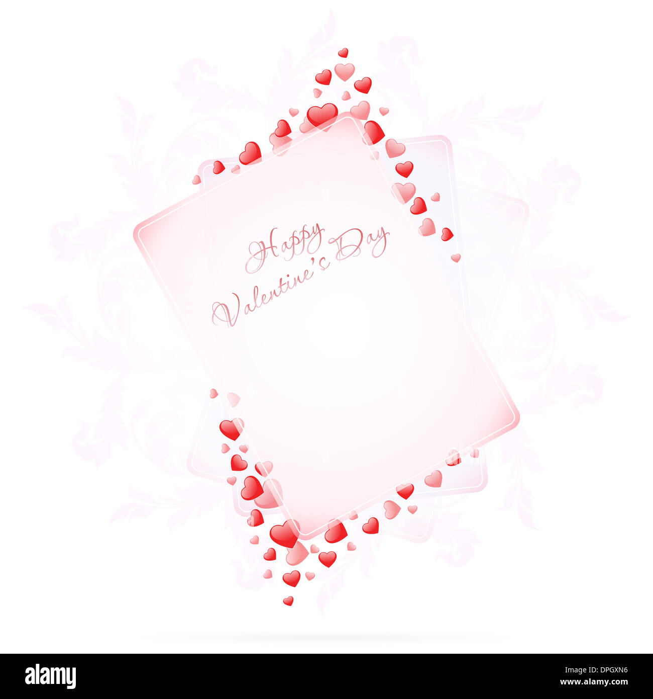 Buon San Valentino - Sfondo tipografici con cuori Foto Stock