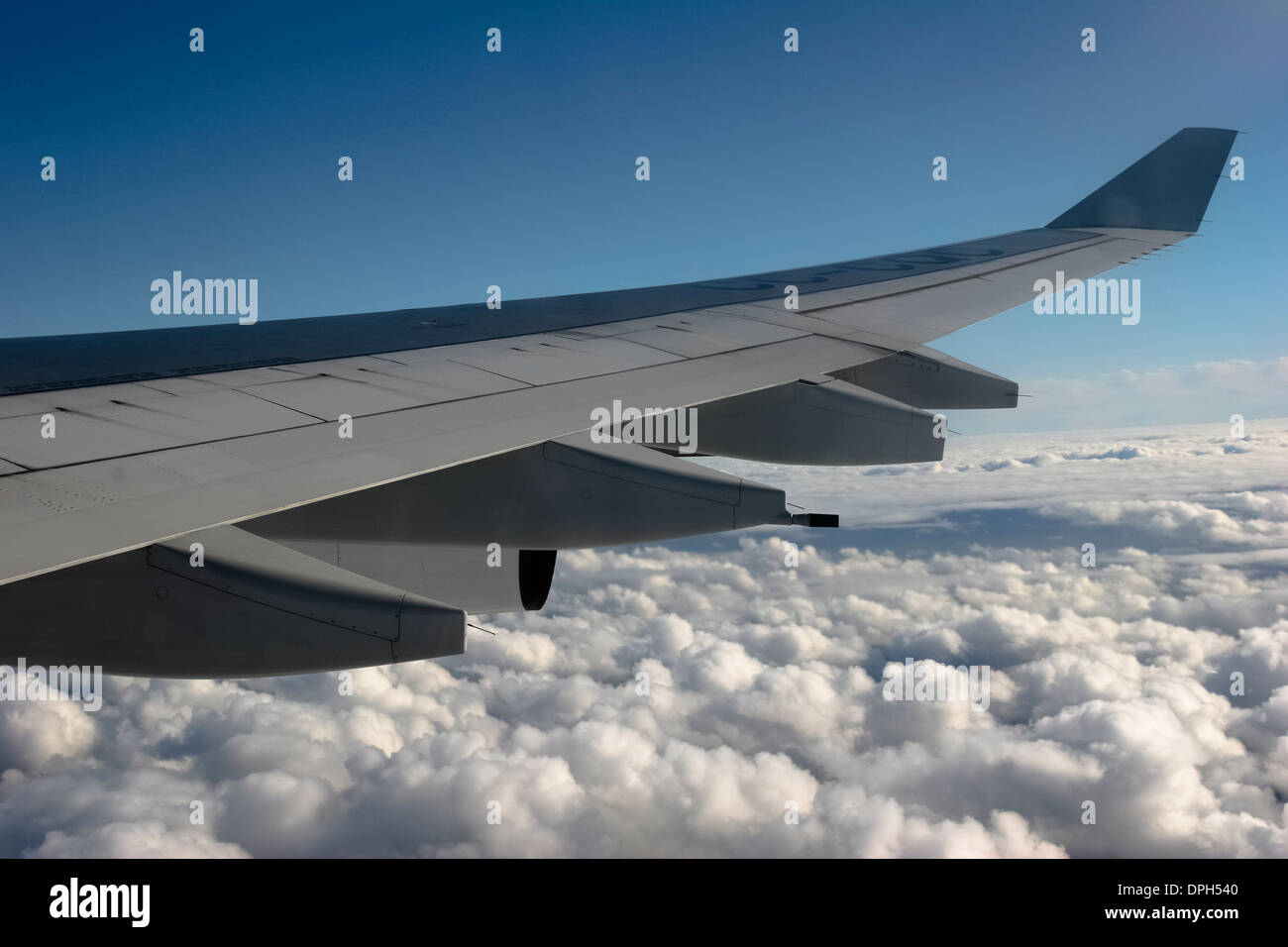 Vista dall'aereo, nuvoloso Foto Stock