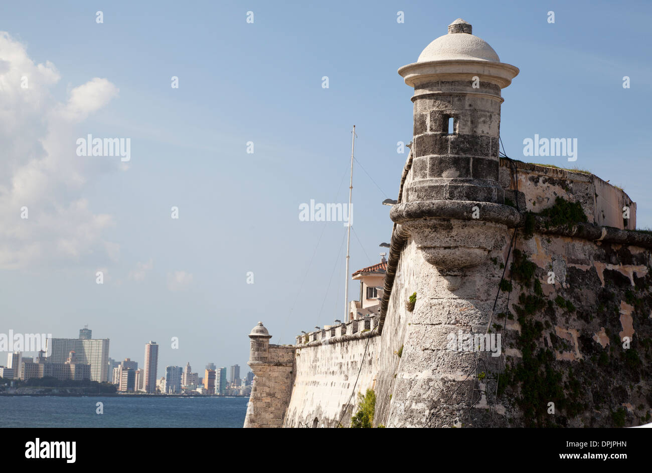 Morro Castle, proteggendo l'ingresso alla Baia dell Avana, Cuba. Foto Stock