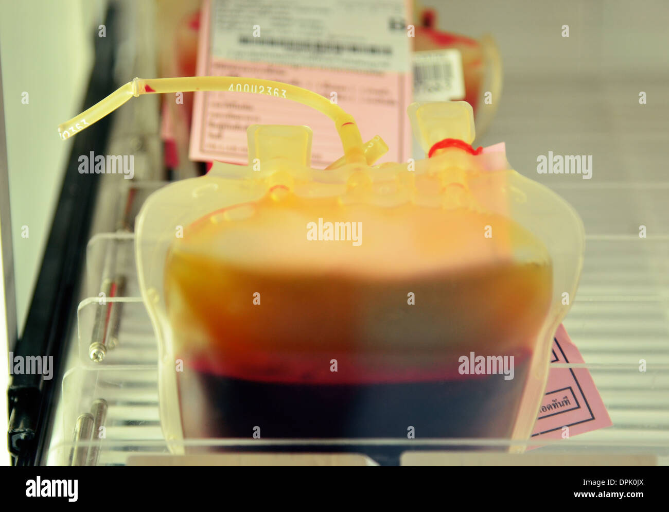 Donazione di sangue Foto Stock