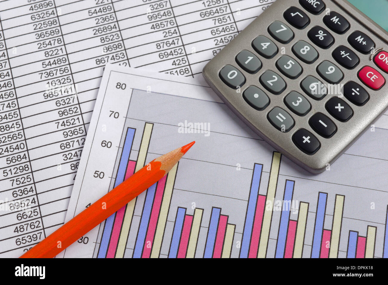 Finanza calcolo aziendale Foto Stock