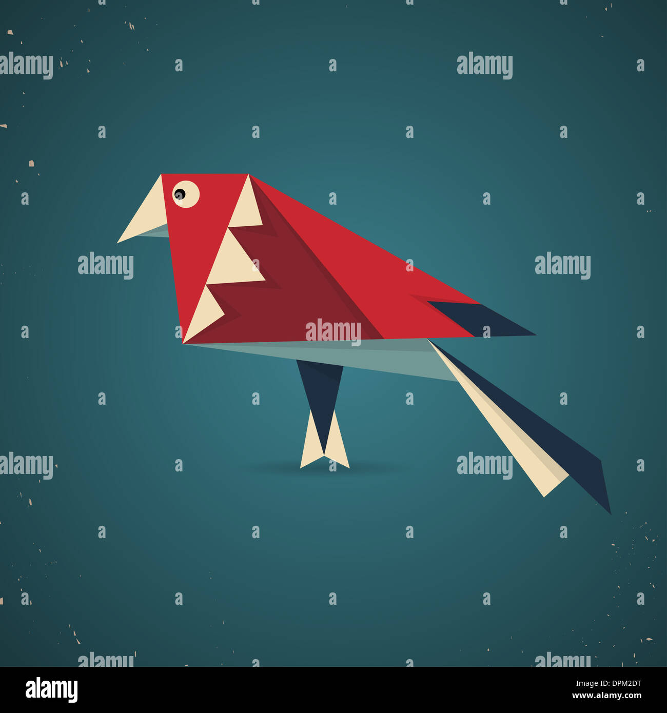 Colorato uccello origami piccione o colomba Foto Stock
