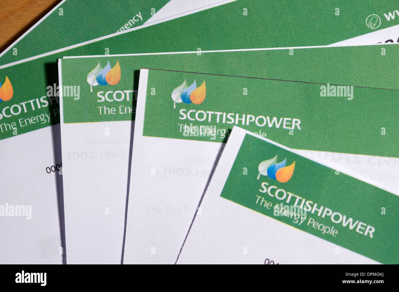Scottish Power bollette Foto Stock