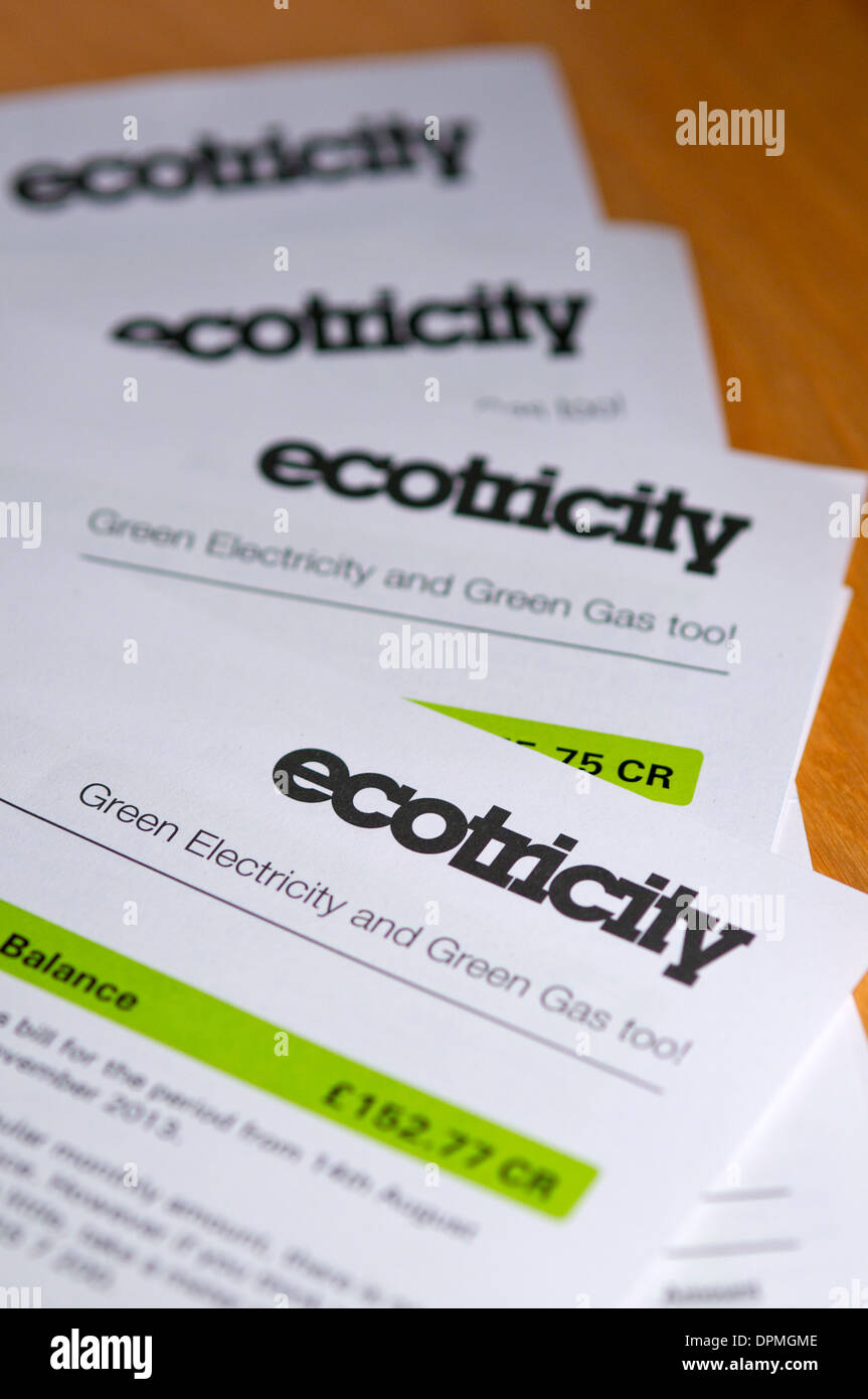 Ecotricity bollette Foto Stock