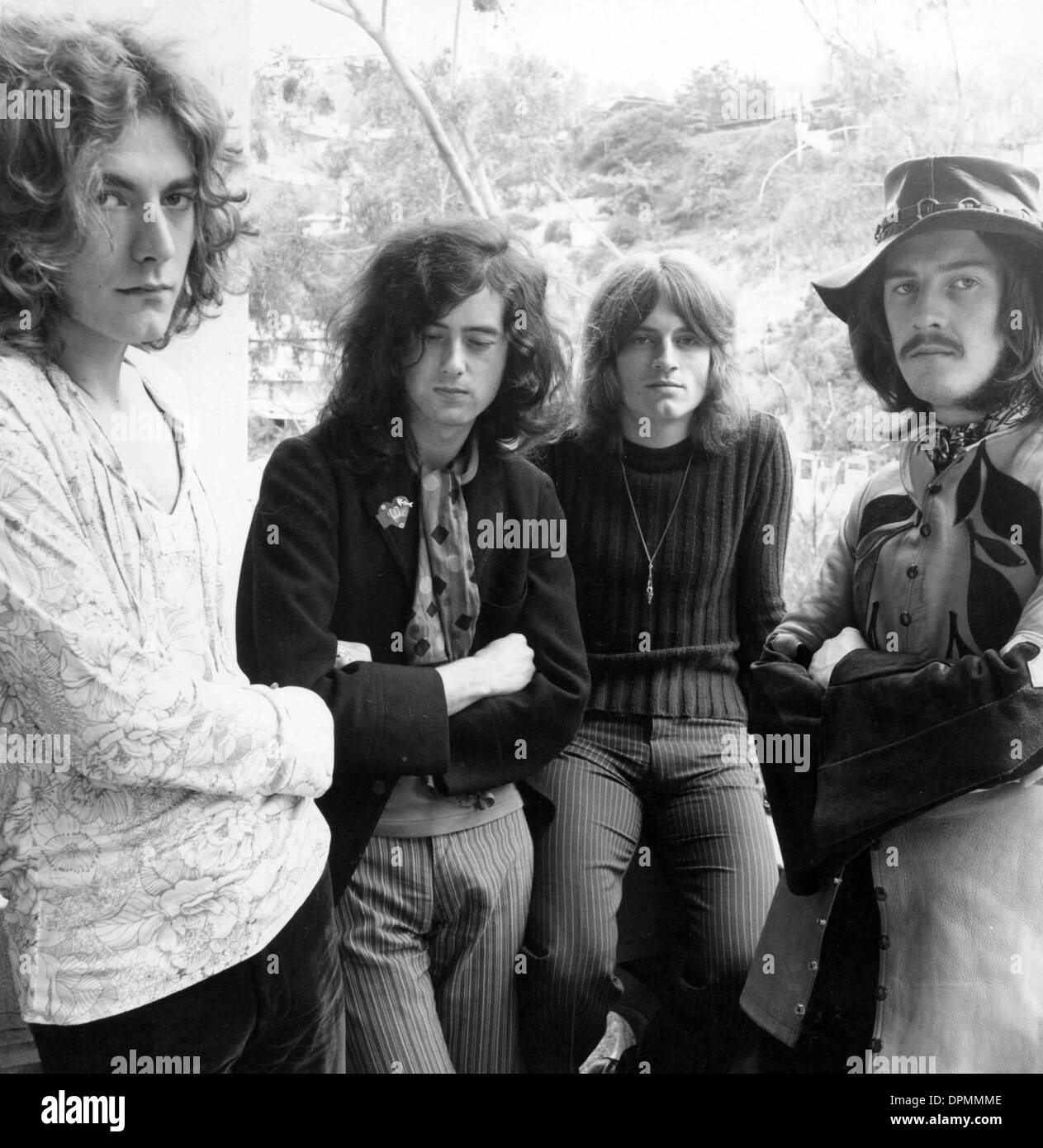 Febbraio 23, 2006 - LED ZEPPELIN A Chateau Marmont 1969.JIMMY PAGE ROBERT PLANT JOHN PAUL JONES E JOHN BONHAM. JAY THOMPSON- foto(Immagine di credito: © Globo foto/ZUMAPRESS.com) Foto Stock