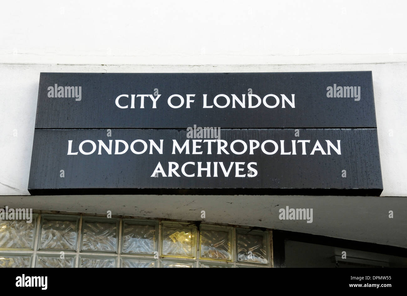 London Metropolitan Archives City of London segno, Clerkenwell, London Borough di Islington, England Regno Unito Foto Stock