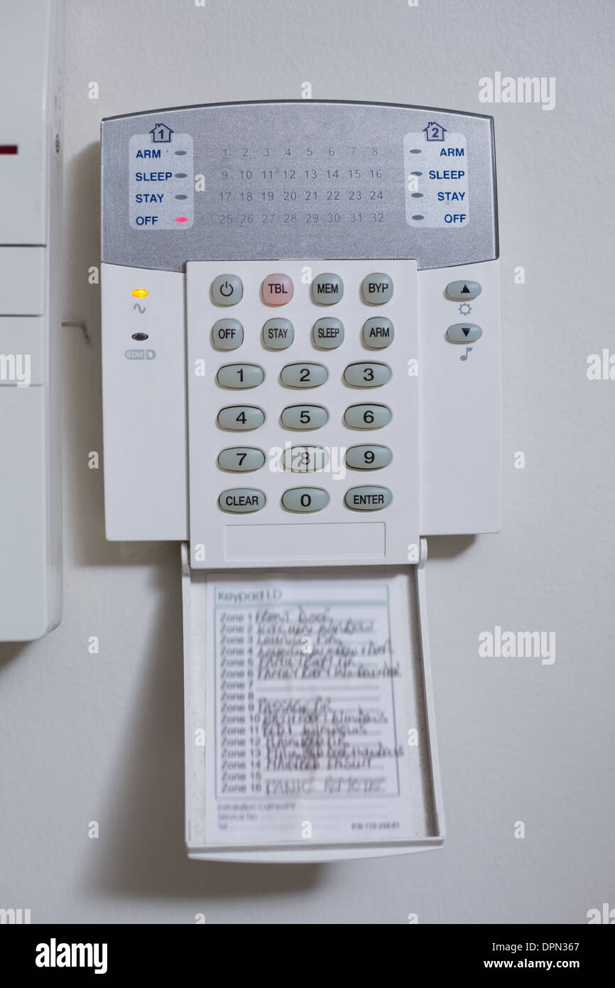 Close up della parete cellulare e un elenco di numeri Foto Stock