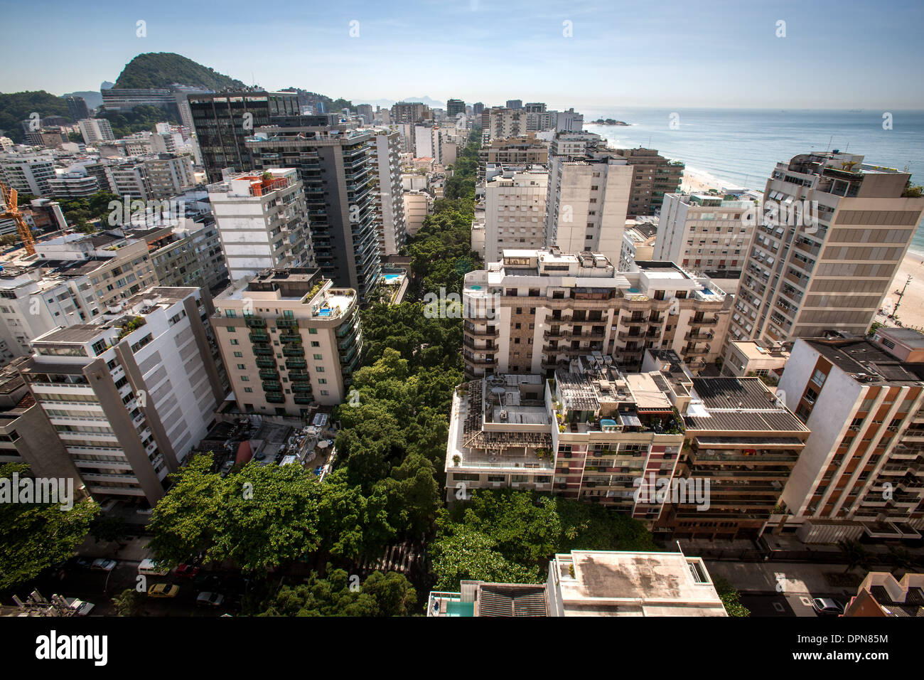 Ipanema, vista, grattacieli, Rio de Janeiro, Brasile Foto Stock
