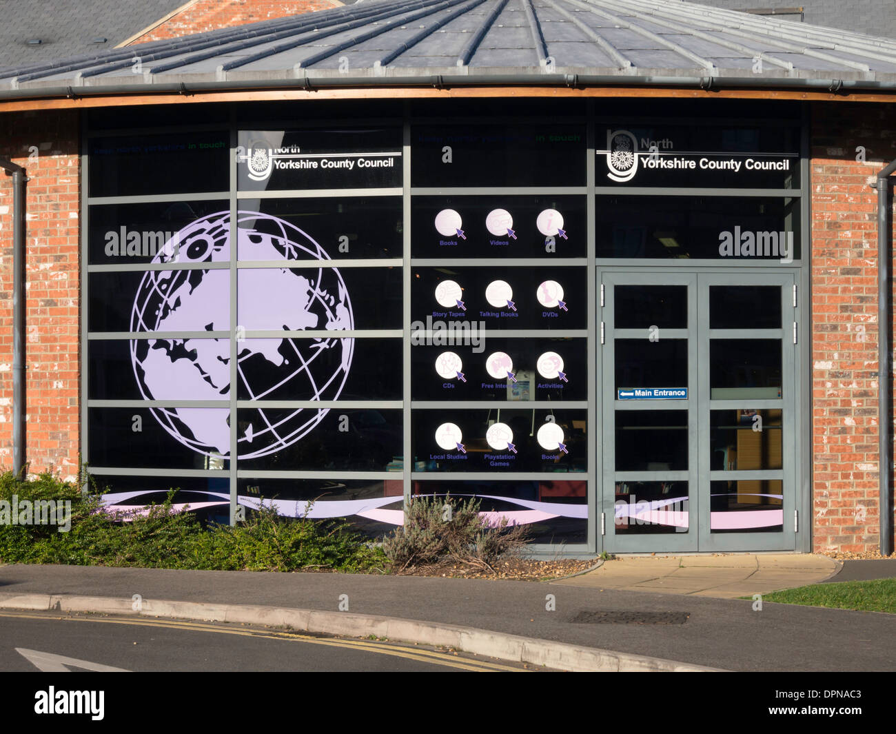 North Yorkshire County Council Uffici e Biblioteca di Stokesley Foto Stock