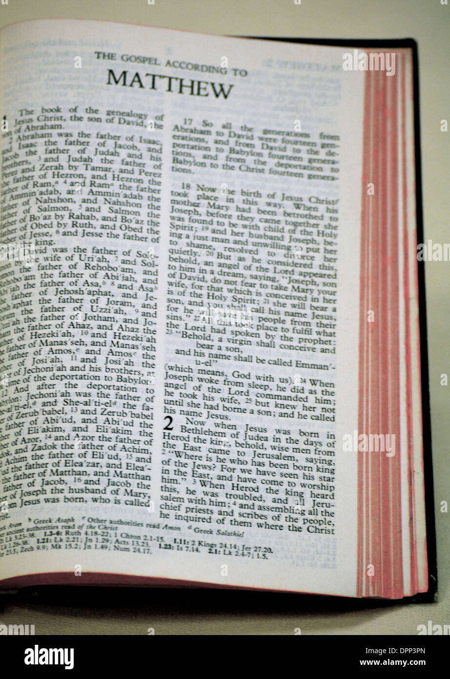 La Bibbia - Il Vangelo secondo Matteo Foto Stock