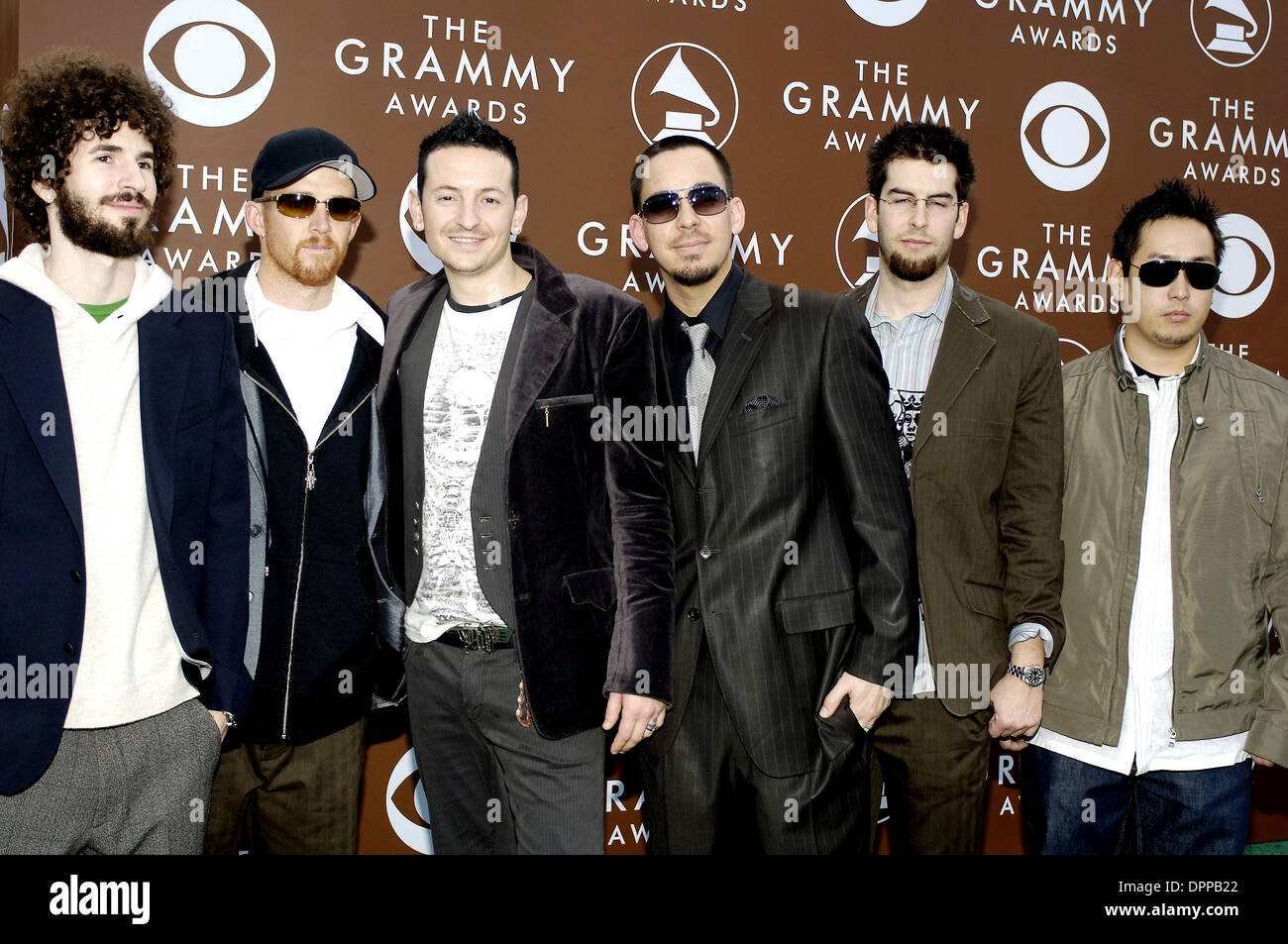 Febbraio 9, 2006 - Los Angeles, California, Stati Uniti d'America - K46701VG.48TH GRAMMY AWARDS .STAPLES Center di Los Angeles, California..02-08-2006. 2006.Linkin Park(Immagine di credito: © Globo foto/ZUMAPRESS.com) Foto Stock