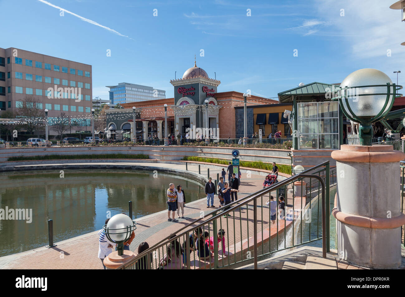 The Woodlands Waterway at the Woodlands Mall in the Woodlands Town Center, The Woodlands, Texas. Foto Stock