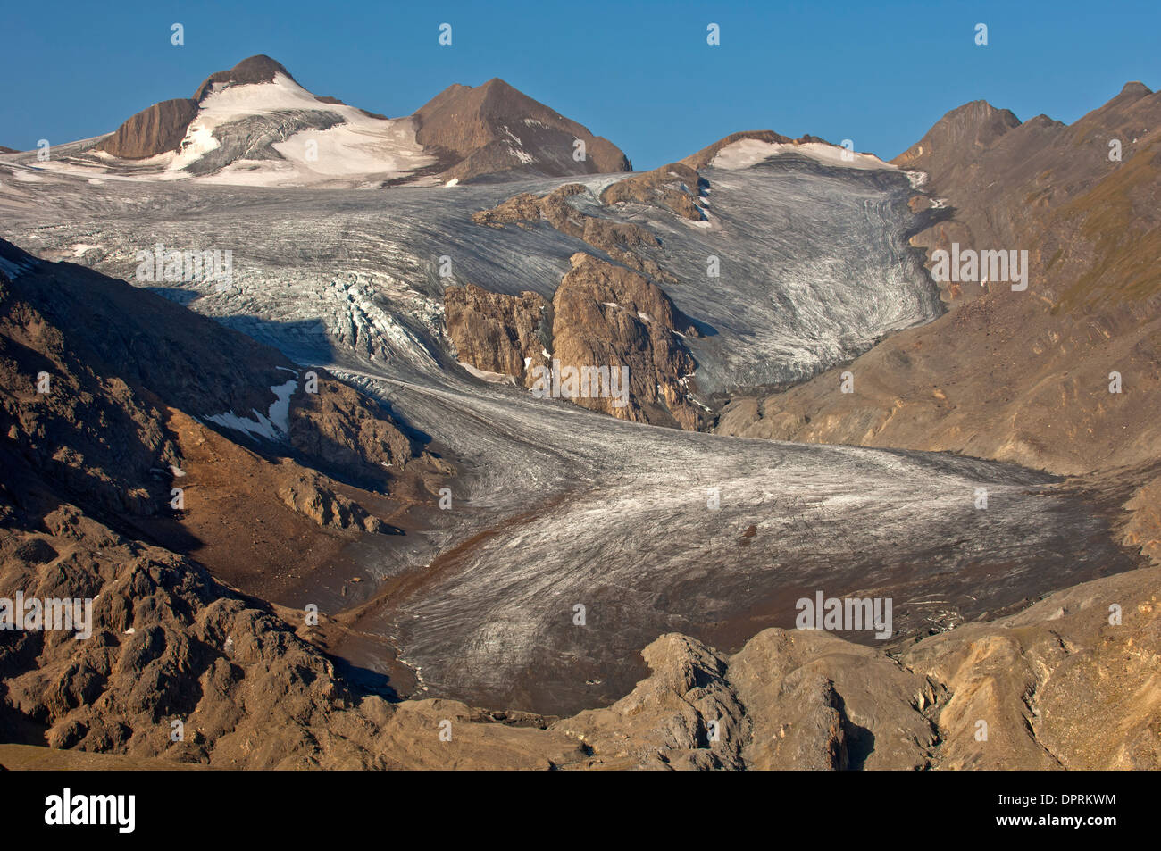 Mt Blinnenhorn, Corno cieco e glacier Griesgletscher, Alpi Lepontine, Vallese, Svizzera Foto Stock