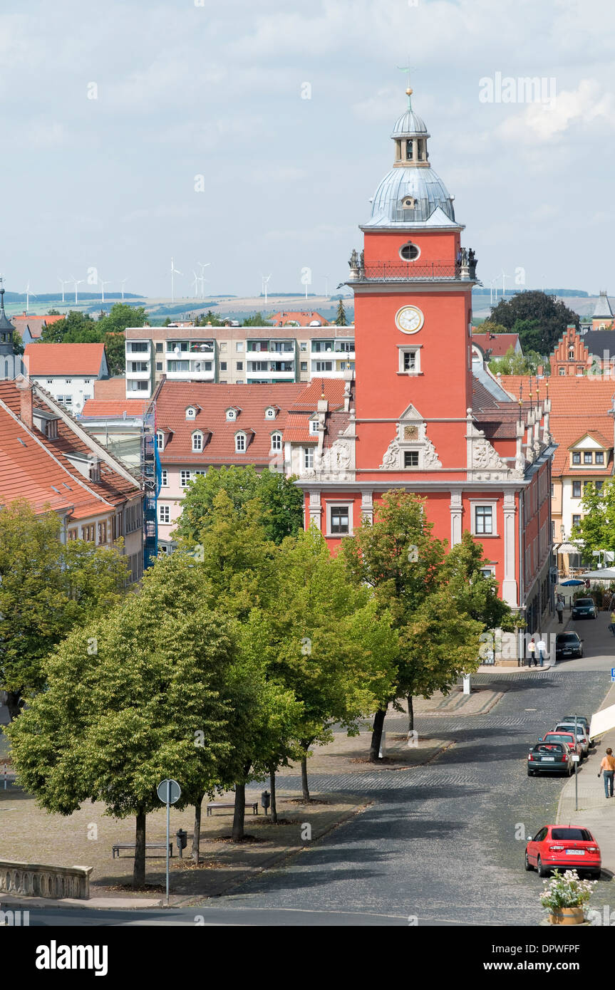 Town Hall, Hauptmarkt, Gotha, Turingia, Germania Foto Stock