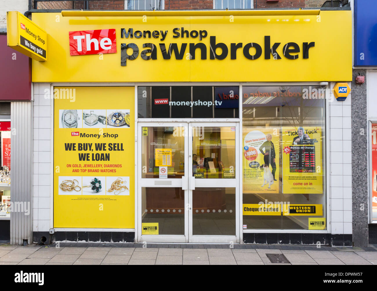 Negozio di denaro Pawnbroker Foto Stock