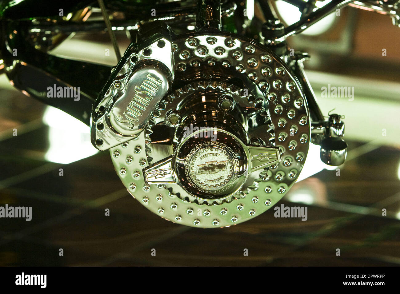 25 nov 2008 - Chiba, Giappone - un auto personalizzato di configurazione del freno viene visualizzata in Giappone Lowrider Car Show che ha avuto luogo a Makuhari Messe Convention Center di Chiba, Giappone. (Credito Immagine: © Christopher Jue/ZUMA Press) Foto Stock