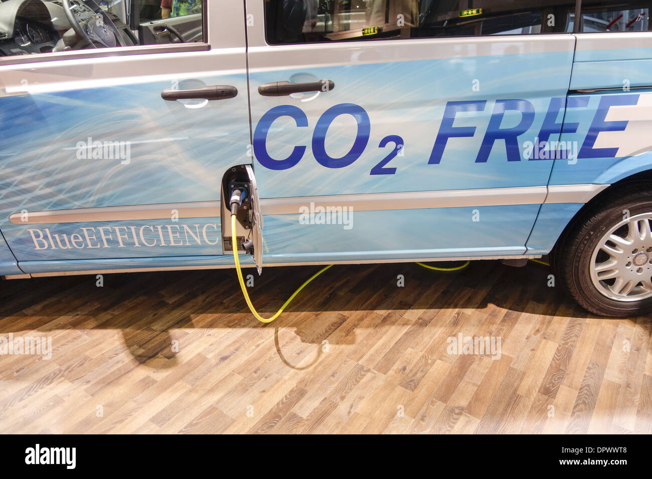 Vienna 2014 Autoshow, BlueEfficiency, CO2 free Foto Stock