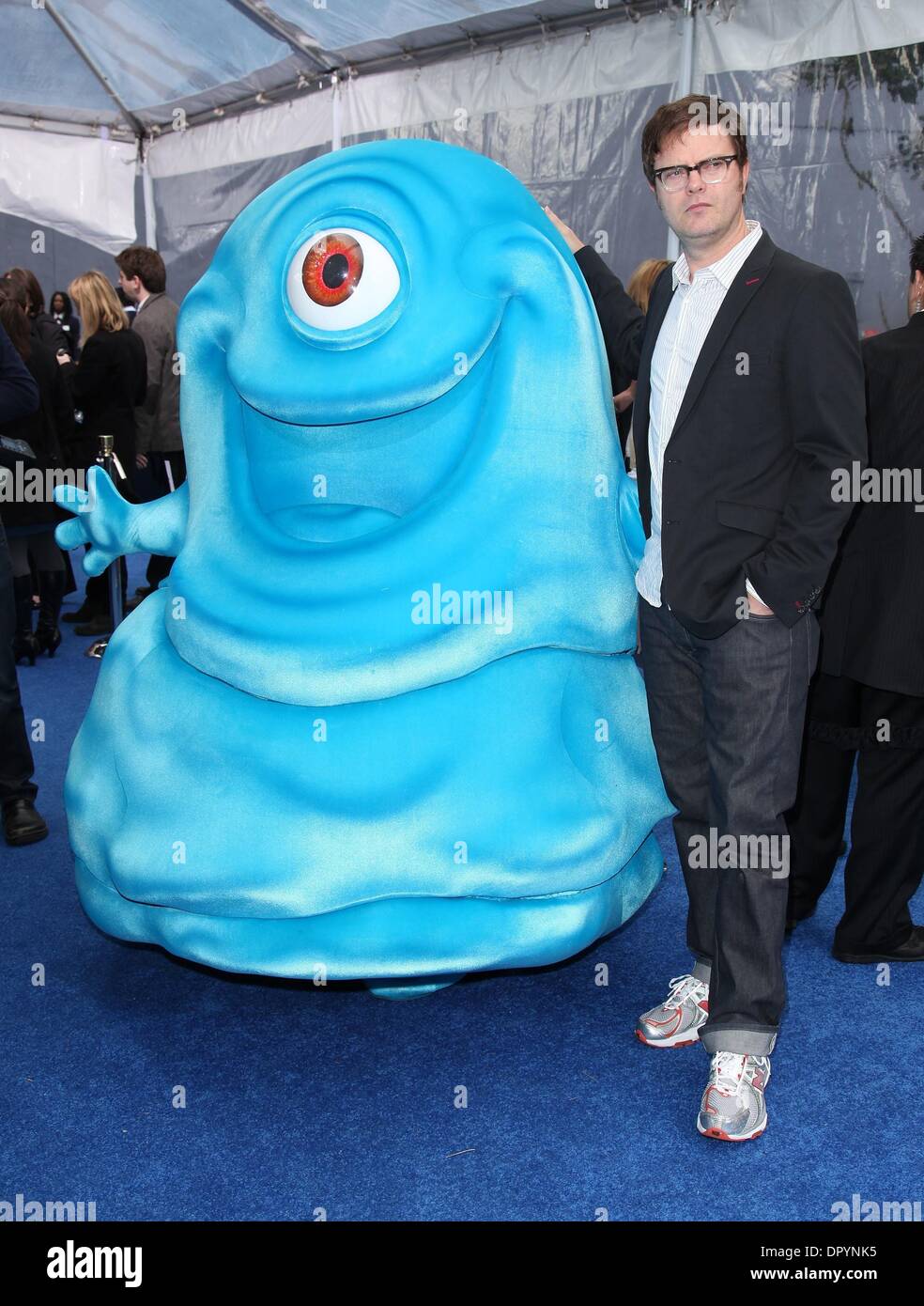 Mar 22, 2009 - CITTÀ UNIVERSALE, California, Stati Uniti d'America - Attore Rainn Wilson arrivando al 'Monsters vs Aliens' Los Angeles Premiere detenute al Amphitheatre di Gibson. (Credito Immagine: Â© Lisa O'Connor/ZUMA Press) Foto Stock