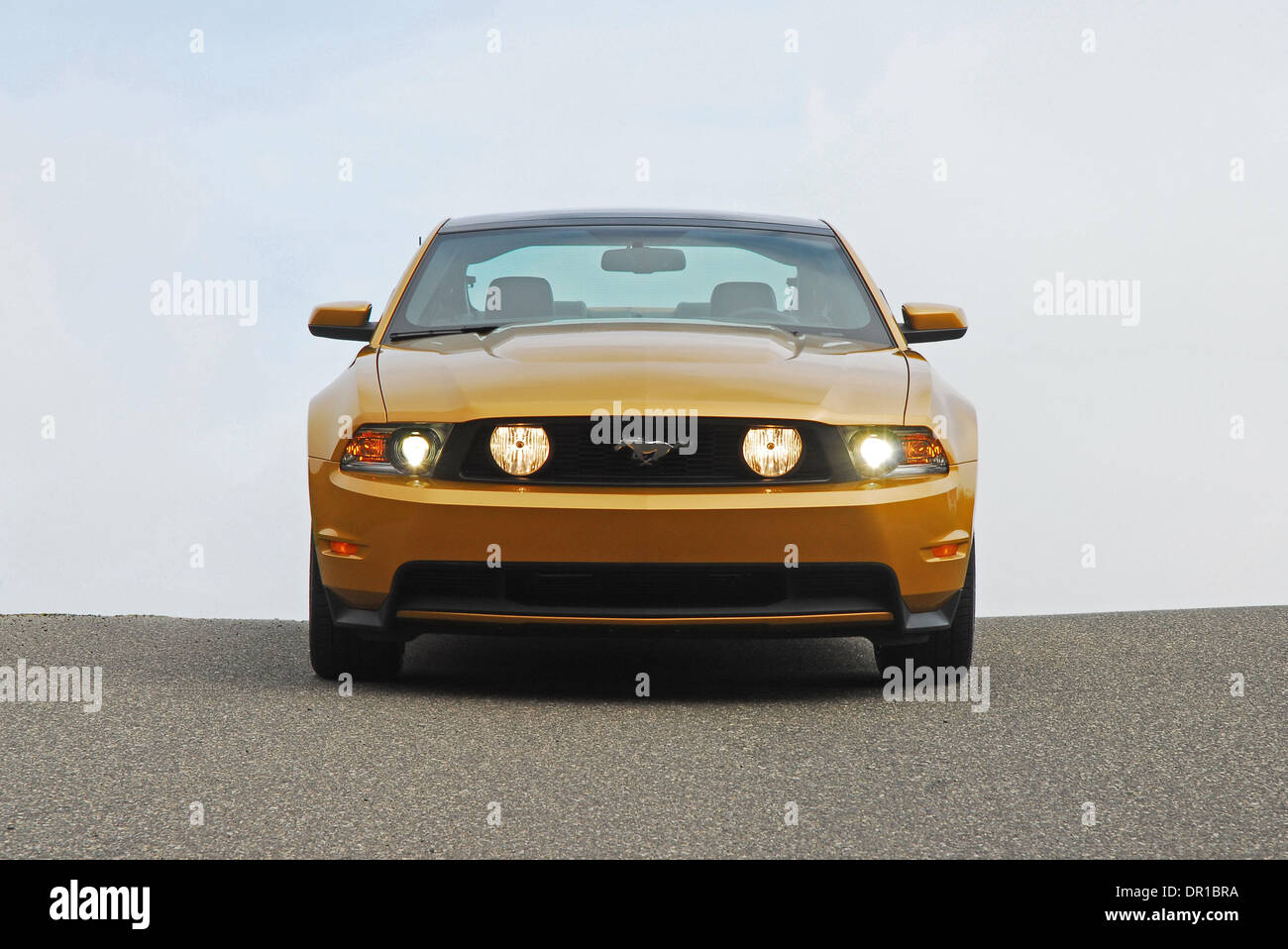 Mar 19, 2009 - Los Angeles, California, Stati Uniti d'America - Il nuovo 2010 Mustang GT è in grado di eseguire contemporaneamente più elegante, più potente e con una migliore gestione e un completamente riprogettato di alta qualità interno che possono alzarsi in piedi contro qualsiasi coupé sportivo sul mercato ad un prezzo base di solo noi 27,995.00. Questa nuova Mustang è il primo coupé sportivo di avere disponibile un "tetto di vetro' che ru Foto Stock