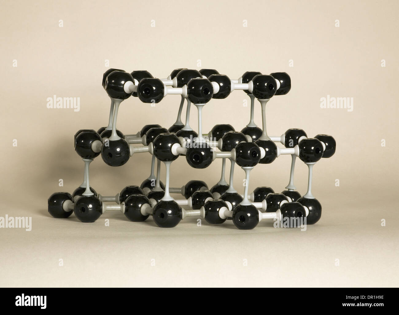 Modello di grafite, che mostra la disposizione dello strato di atomi di carbonio. Foto Stock