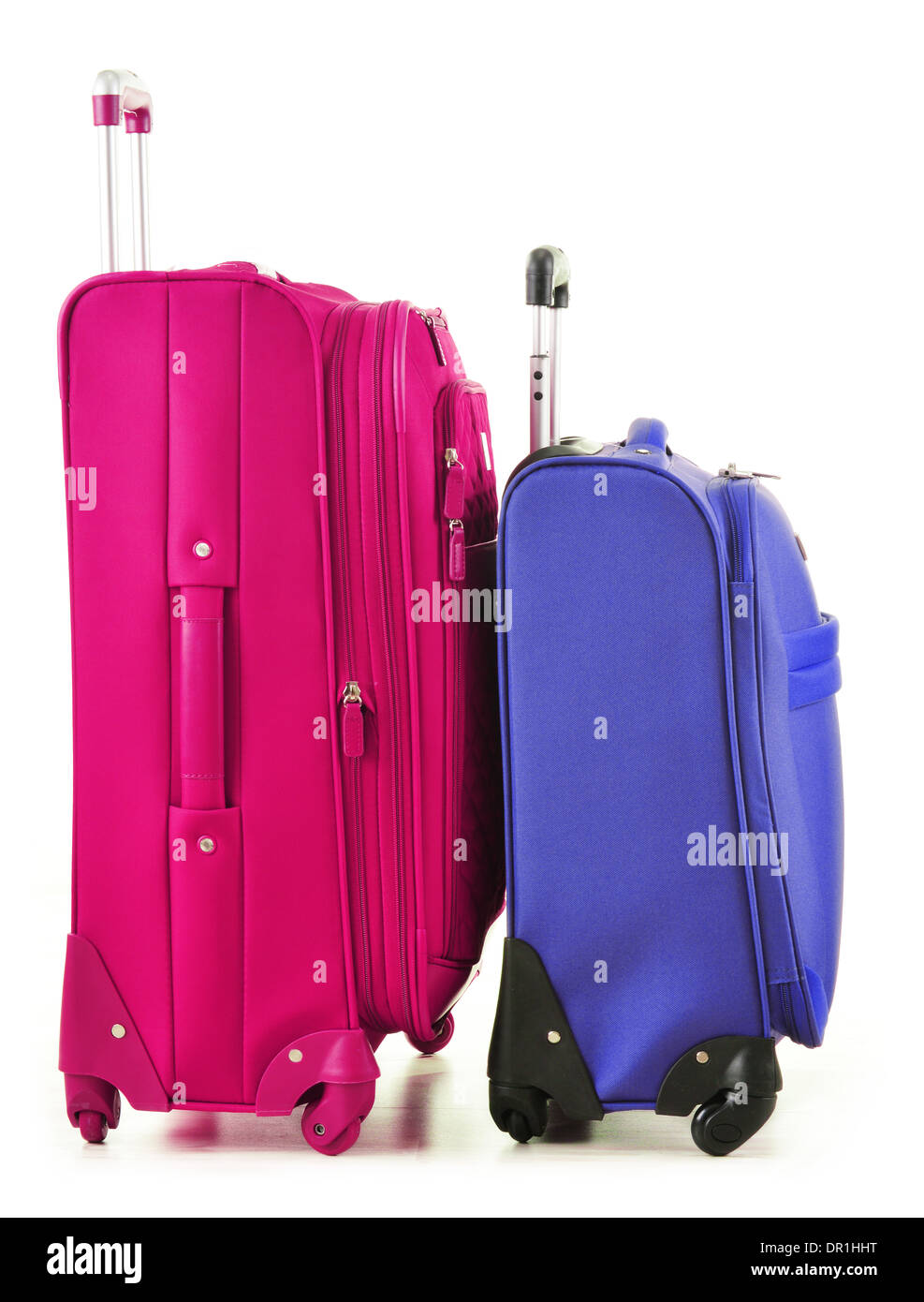 Bagagli isolato su bianco Foto Stock