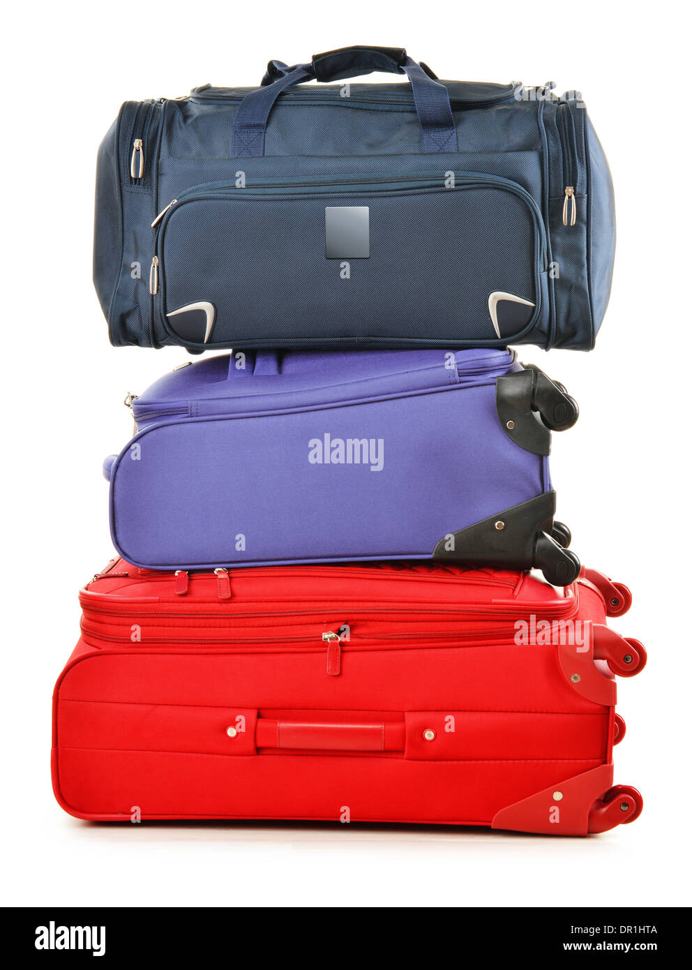Bagagli isolato su bianco Foto Stock