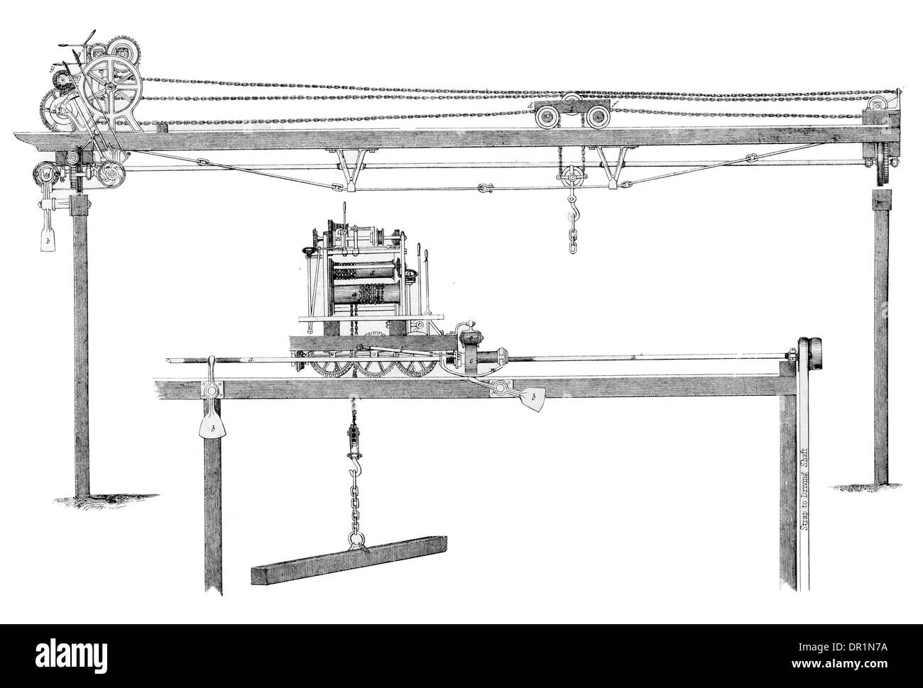 Vapore di brevetto Carroponte. Presentato da M Nicol e Vernon Liverpool. circa 1889 Foto Stock