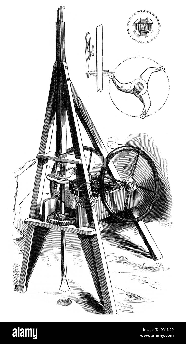 Miglioramento perforatrice da roccia circa circa 1889 Foto Stock