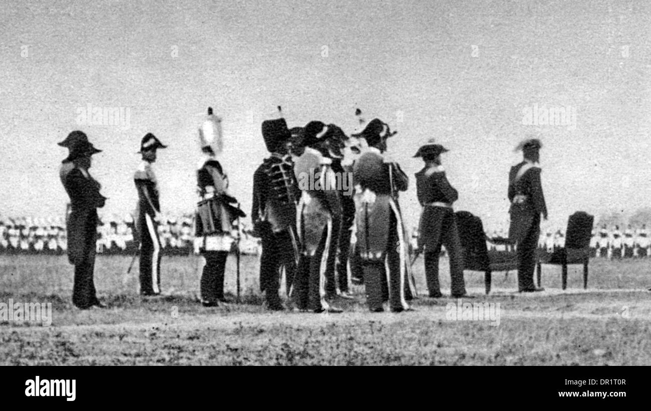 Napoleone III e le truppe Foto Stock Napoleone III e le truppe Foto Stock