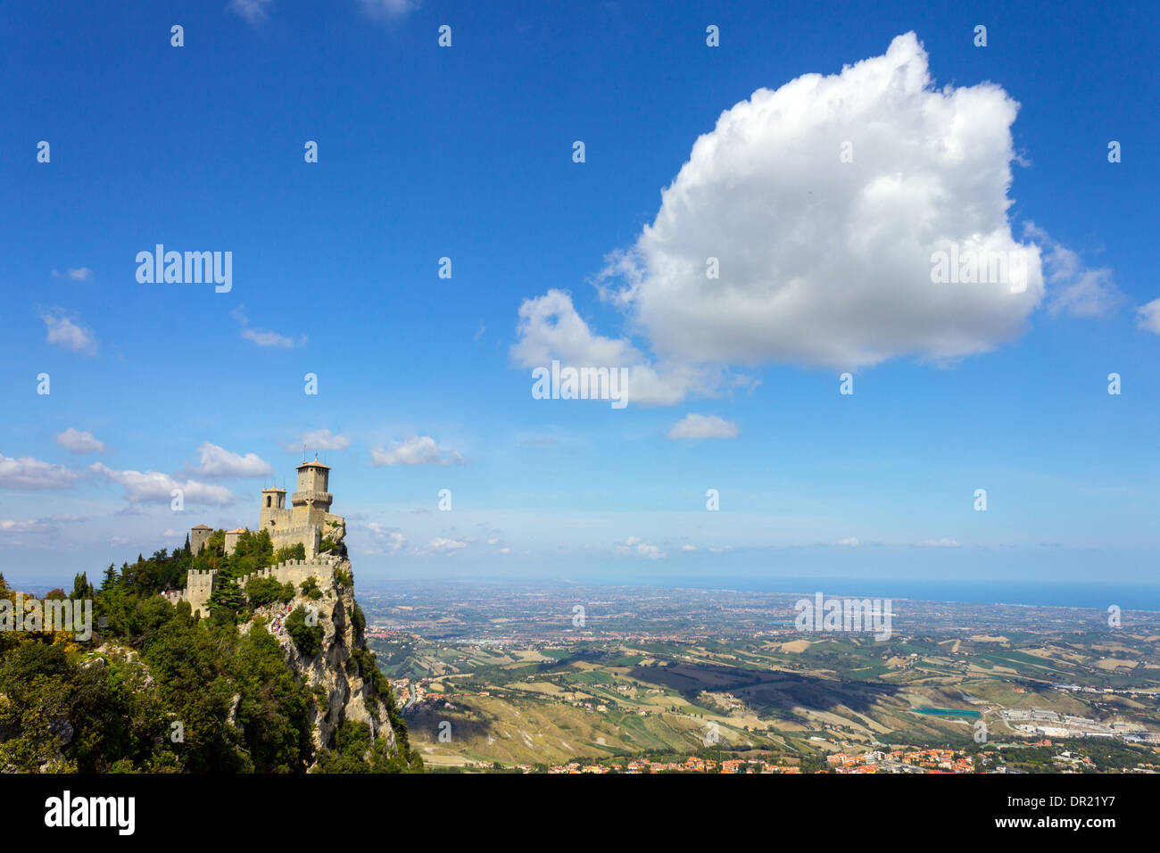 L'Italia, Emilia Romagna, San Marino, La Rocca - Torre Guaita - Prima torre Foto Stock