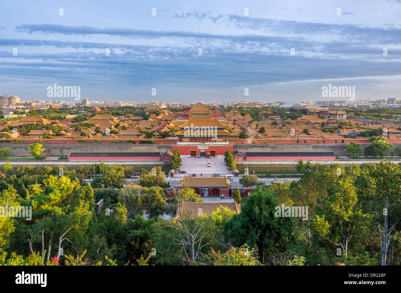 Panoramica della città proibita a Pechino, Cina Foto Stock