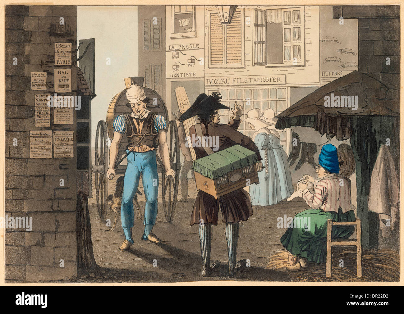 Francese STREET TRADERS Foto Stock