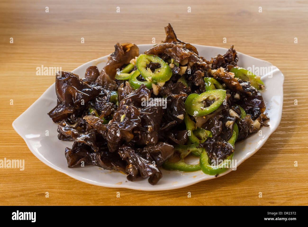 Orecchio legno Insalata di funghi Foto Stock