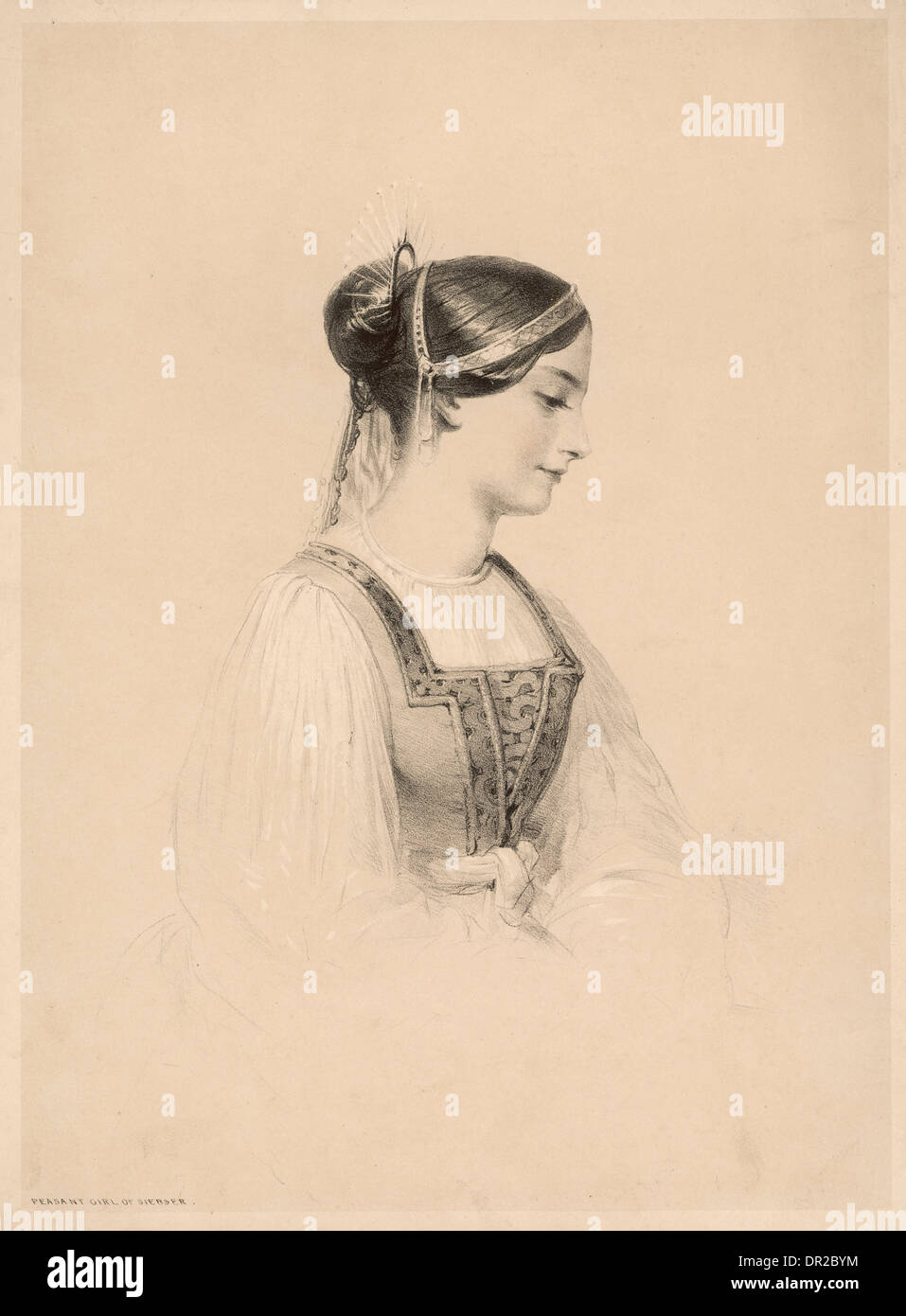 Contadino rumeno ragazza Foto Stock