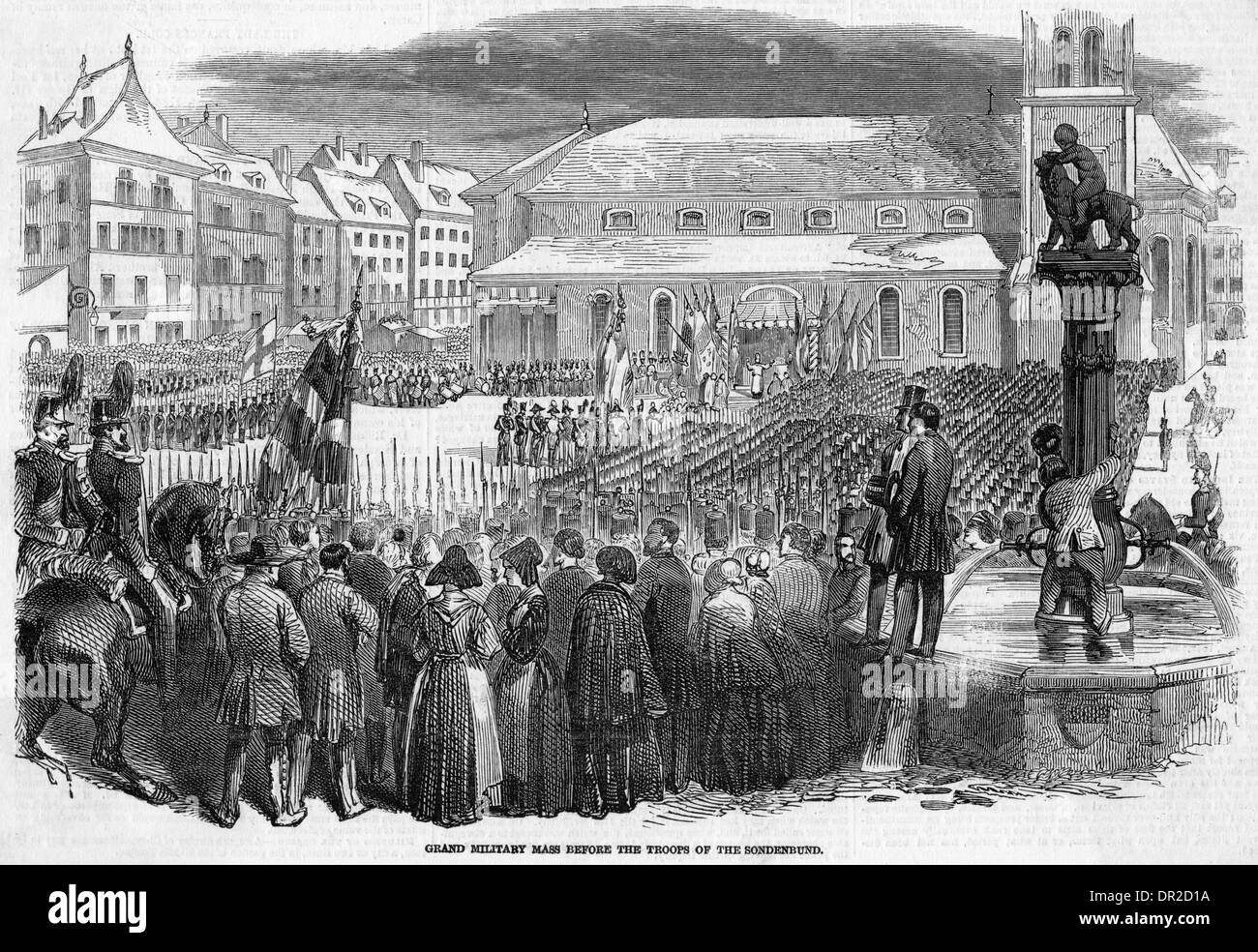 Le truppe del Sonderbund Foto Stock