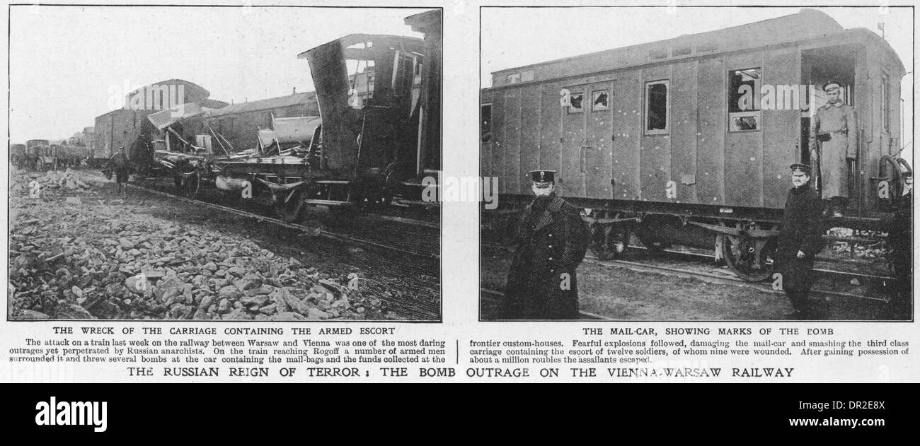 BOMBARDATA TRENO Foto Stock